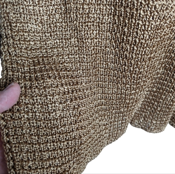 Eileen Fisher gold knit top sz L - Picture 4 of 9